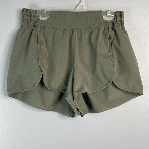 Lululemon Power Stride Short *2.5" Grey Sage Run Side Slits Elastic Drawcord 8 - Picture 3 of 9